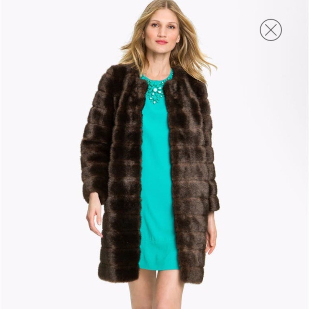 Kate Spade fur coat 'rossalyn' faux fur coat